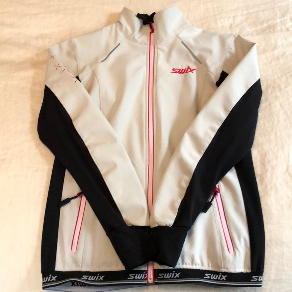 Swix Women’s XC Ski Jacket - Size small - white with pink details